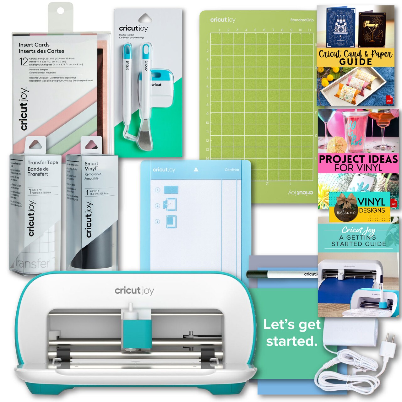 Cricut Joy Machine with Insert Cards and Smart Vinyl Bundle for Beginner  DIY Projects